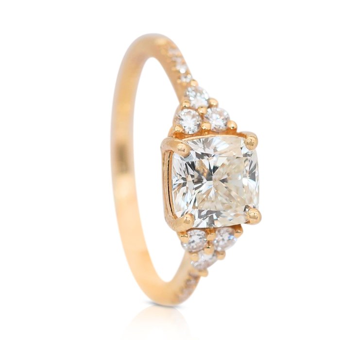 Ring - 18 kraat Gulguld -  1.96ct. tw. Diamant (Natur) - Diamant - Fantastisk diamant