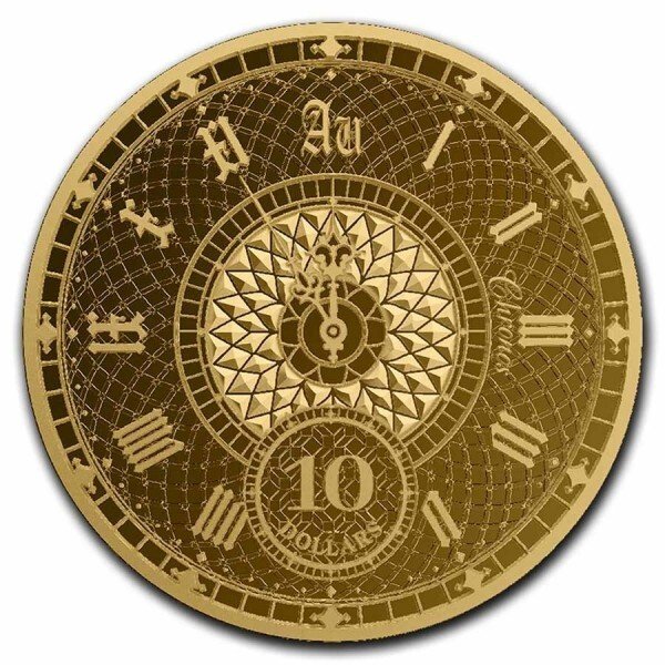 Tokelau. 2022 1/10 oz $10 NZD Chronos Proof-Like Gold Coin