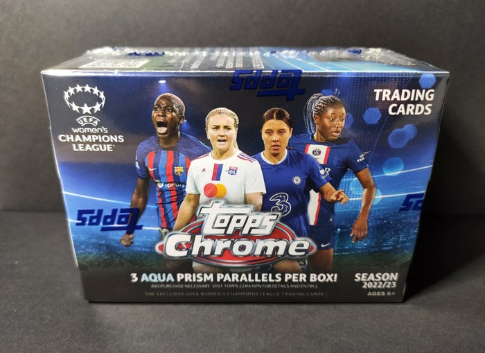 2022/23 Topps Chrome UWCL Women's - Chase autograph! Blaster - 2 Sealed box - Næsten så god som ny (NM)