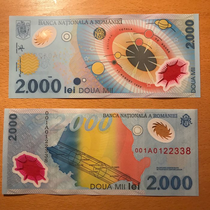 Rumænien. - 25 x 2000 Lei 1999 - (25 banknotes) - Pick 111b  (Ingen mindstepris)