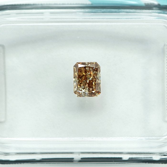 Ingen mindstepris - 1 pcs Diamant  (Naturfarvet)  - 0.42 ct - Fancy Brunlig Gul - SI1 - International Gemological Institute (IGI)