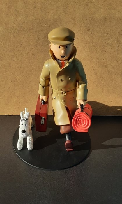 Moulinsart - Hergé - Statuette - Statuette Moulinsart 46948 - Tintin et Milou , ils arrivent -