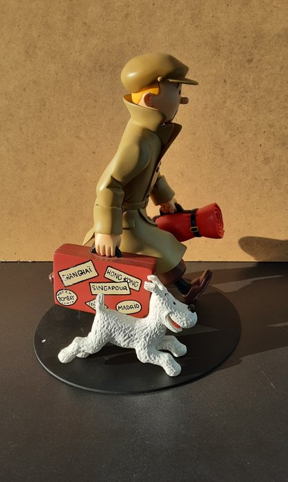 Moulinsart - Hergé - Statuette - Statuette Moulinsart 46948 - Tintin et Milou , ils arrivent -