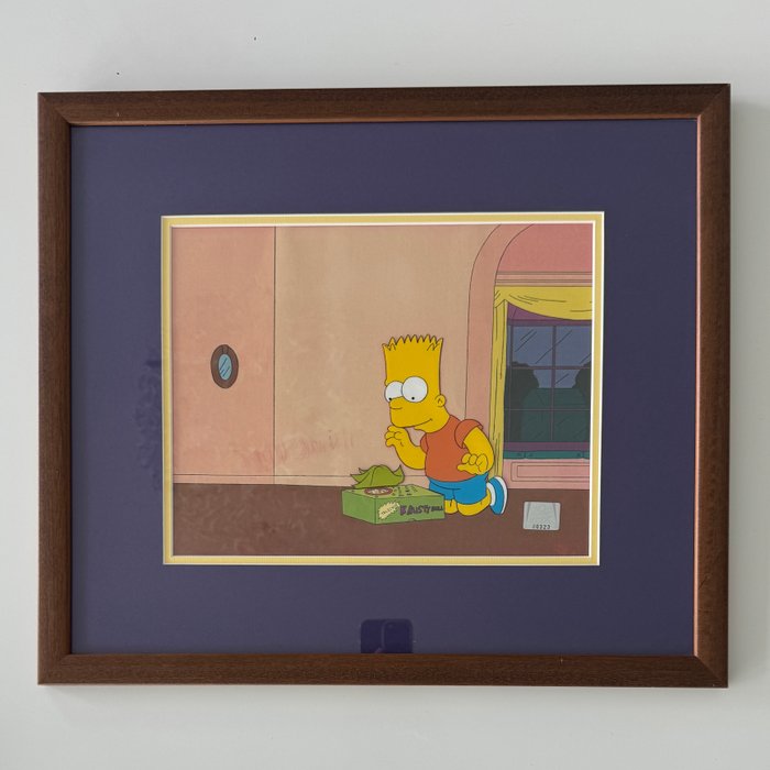 Matt Groening Studio - 1 produktionscelle - The Simpsons - Hand-painted and framed Productioncel of "The Simpsons" - 1995