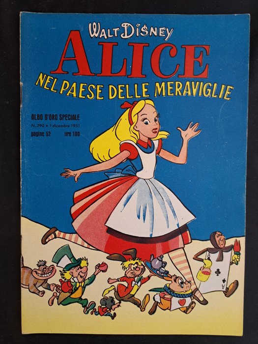 Albo d'Oro Speciale n. 290 - Alice Nel Paese delle Meraviglie - 1 Comic - Første udgave - 1951