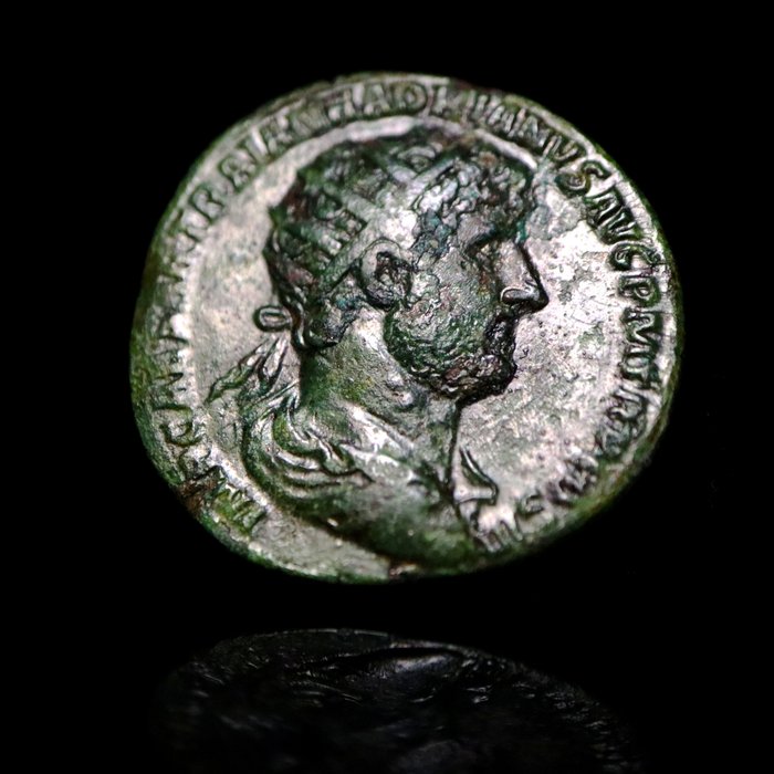 Romarriket. Hadrian (117-138). Dupondius Rome - PIETAS AVGVSTI  (Ingen mindstepris)