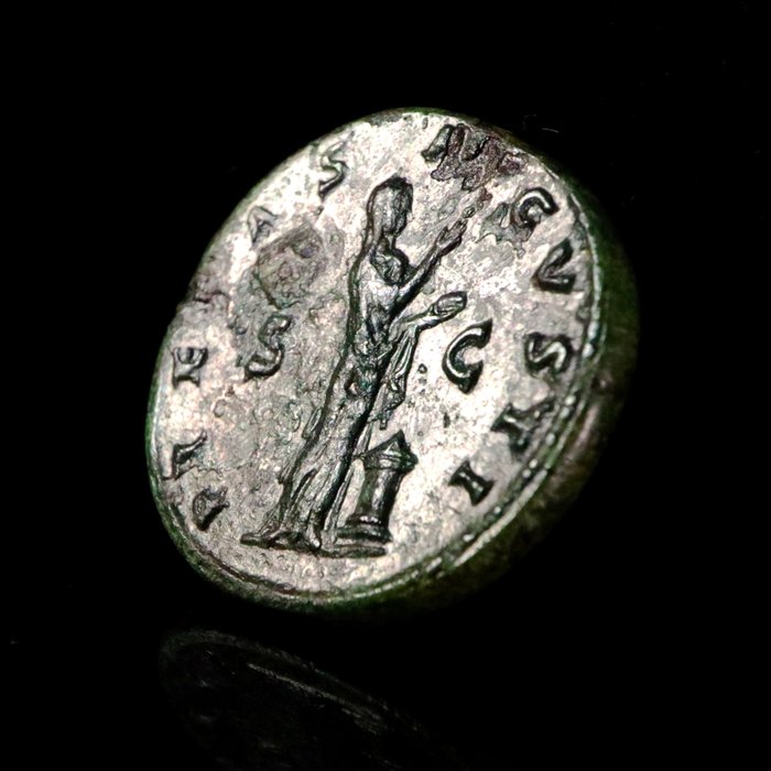 Romarriket. Hadrian (117-138). Dupondius Rome - PIETAS AVGVSTI  (Ingen mindstepris)