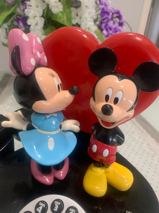 Analog telefon - Plast - Mickey og Minnie Mouse