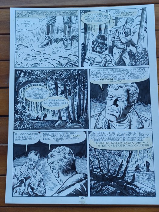 Bignotti Franco - 2 Original page - Martin Mystère - n 32 "L'uomo dei boschi" - 1984