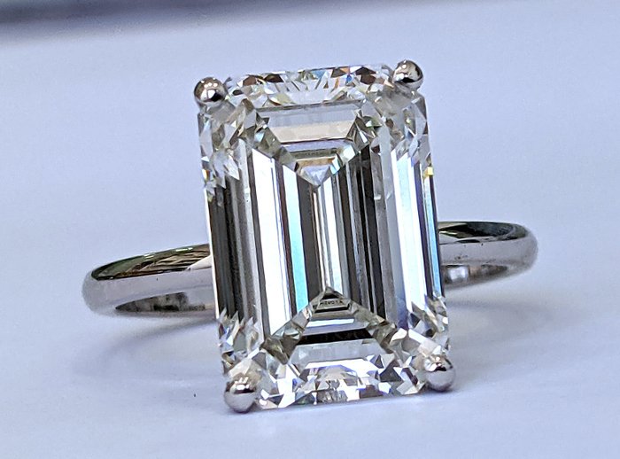 Forlovelsesring - 18 kraat Hvidguld -  7.03ct. tw. Diamant (Laboratoriedyrket) - F VVS2 IGI