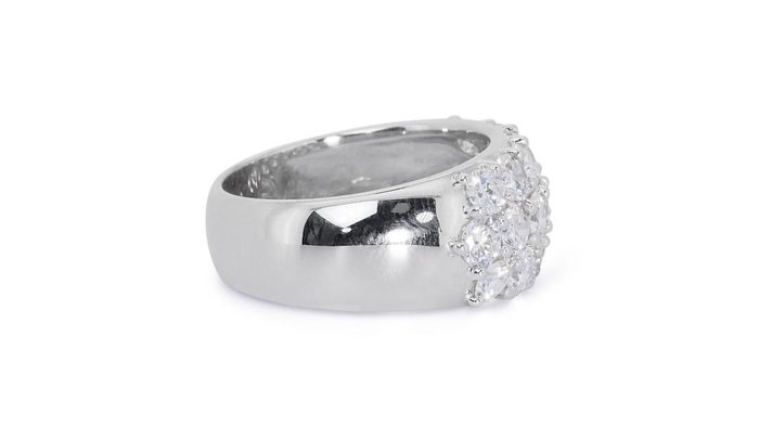 Ring - 18 kraat Hvidguld -  2.20ct. tw. Diamant (Natur)