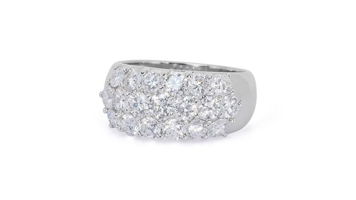 Ring - 18 kraat Hvidguld -  2.20ct. tw. Diamant (Natur)