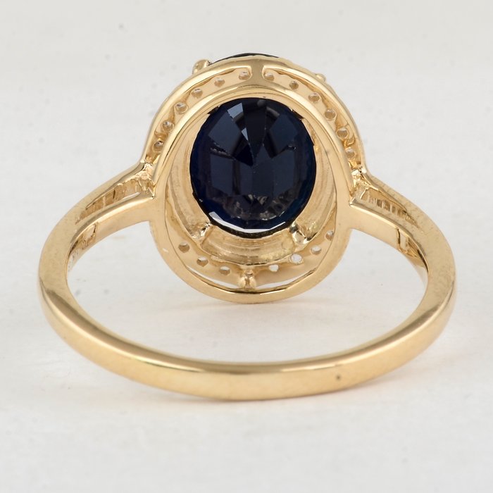 Ingen mindstepris - Ring - 14 karat Gulguld -  3.60ct. tw. Safir - Safir