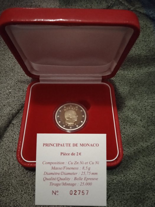 Monaco, Vatikanstaten. 50 Cent / 2 Euro 2010/2022 (3 monete) Proof + BU  (Ingen mindstepris)