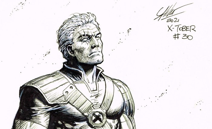 Atilio Rojo - 1 Original drawing - inktober 2021 - Cable - 2021