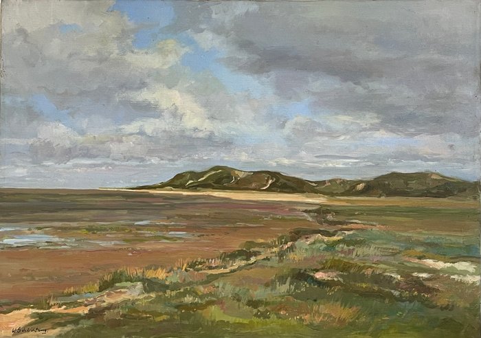 Waldemar Schlichting 1896-1970 - Marschlandschaft bei Hidden/Sylt