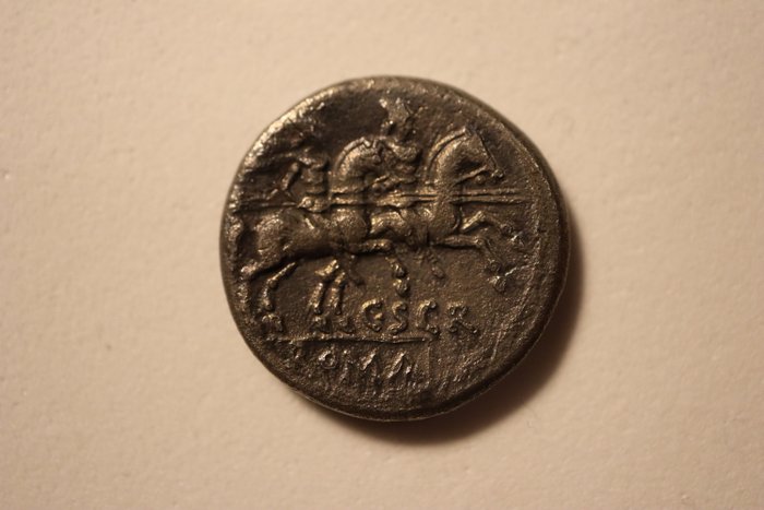 Romerska republiken. C. Scribonius, 154 BC. Denarius Rome  (Ingen mindstepris)