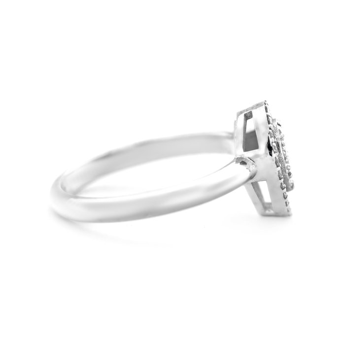 Ingen mindstepris - Ring - 14 karat Hvidguld -  0.30ct. tw. Diamant (Natur)