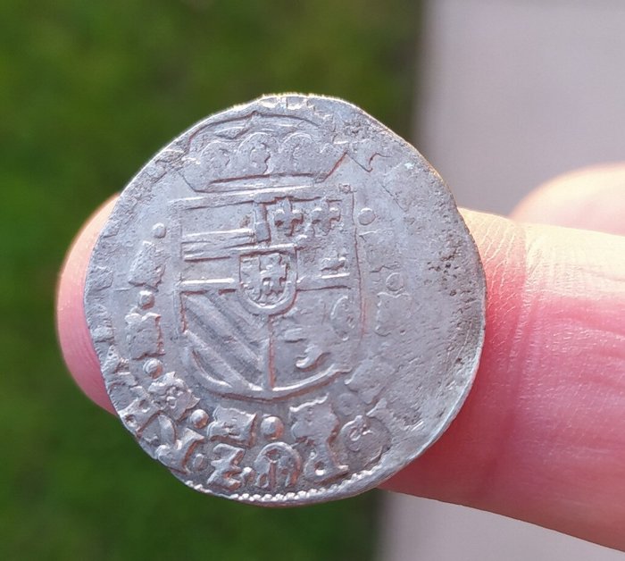 Holland, Maastricht. Felipe II (1556-1598). 1/20 Philipsdaalder 1573  (Ingen mindstepris)