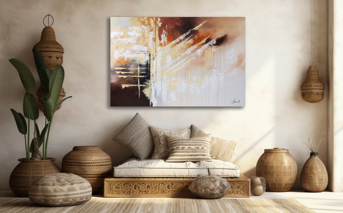 Monika Spiewak - Abstract - XXL -  on Frame - Ready to Hang - 100% Hand Painted