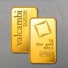 1 gram - Guld 999 - Valcambi, Switzerland - Forseglet  Med certifikat  (Ingen mindstepris)