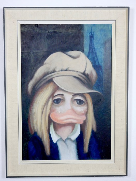 Prof. Volker Schönwart - 1 Gouache - Donald Duck - Anonymer Künstler – Barbra Streusand in Paris - 2013