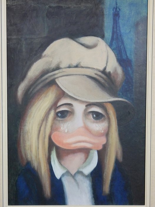 Prof. Volker Schönwart - 1 Gouache - Donald Duck - Anonymer Künstler – Barbra Streusand in Paris - 2013