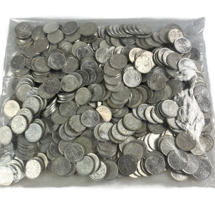 Portugal Republic Aluminium Lot with 500 x 10 Centavos 1969-1979 Various  (Ingen mindstepris)