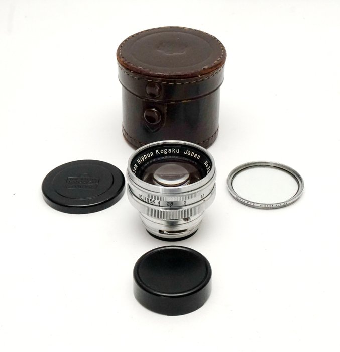 Nippon Kōgaku Nikkor-S.C Lens Set 5cm f1,4 Voor Nikon RF NO RESERVE (Camera Not Included) Kameralinse