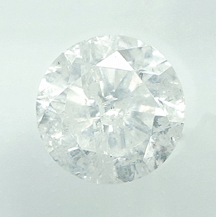 Ingen mindstepris - 1 pcs Diamant  (Natur)  - 0.71 ct - G - I2 - Gem Report Antwerp (GRA)