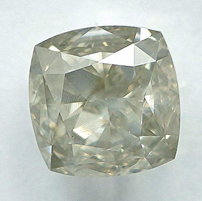 1 pcs Diamant  (Naturfarvet)  - 1.11 ct - Fancy light Grålig Gul - SI2 - International Gemological Institute (IGI)