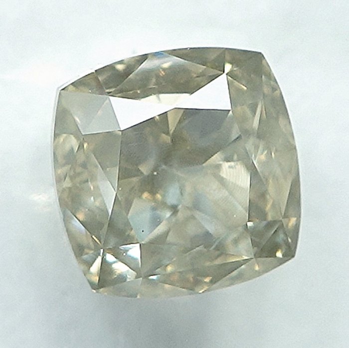 1 pcs Diamant  (Naturfarvet)  - 1.11 ct - Fancy light Grålig Gul - SI2 - International Gemological Institute (IGI)