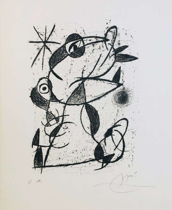 Joan Miro (1893-1983) - Jaillie du calcaire