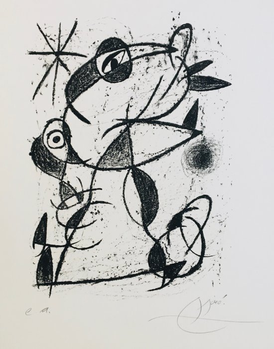 Joan Miro (1893-1983) - Jaillie du calcaire