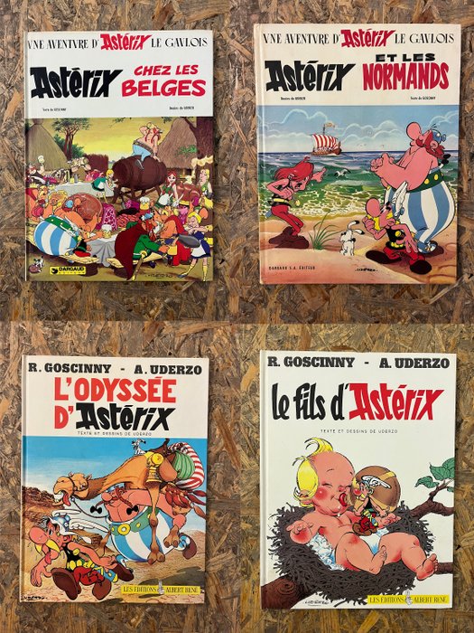 Astérix - 4x C - 4 Album - Første udgave - 1966/1983