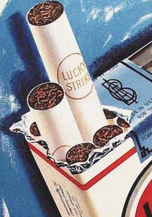 LUCKY STRIKE - Tabaco Fresh from the USA (Cigarrillos) - Cartel Clásico Publicitario - Modern licensed reprint