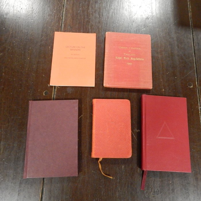 grand chapter - masonic 5 different Royal Arch ritual books - 1949