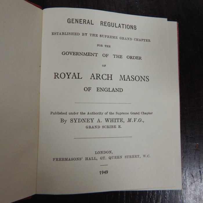 grand chapter - masonic 5 different Royal Arch ritual books - 1949