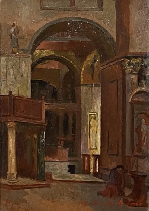 Martín Bustos de Lara (1874-1956) - Schizzi di Venezia: Santa Maria dei Frari, II