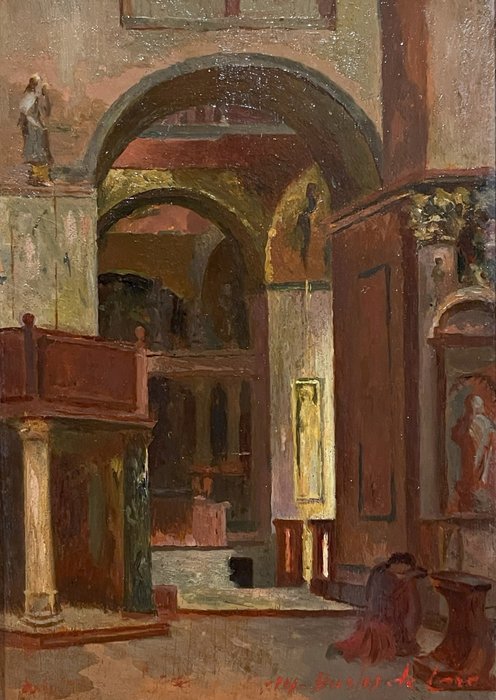 Martín Bustos de Lara (1874-1956) - Schizzi di Venezia: Santa Maria dei Frari, II