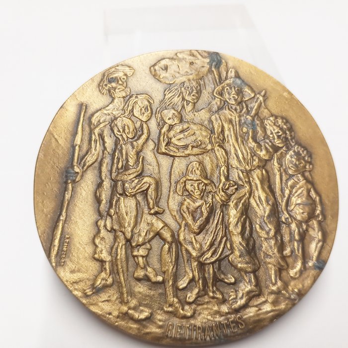 Brasilien grosse Bronzemedaille Candido Portinari (Maler) ca 1962