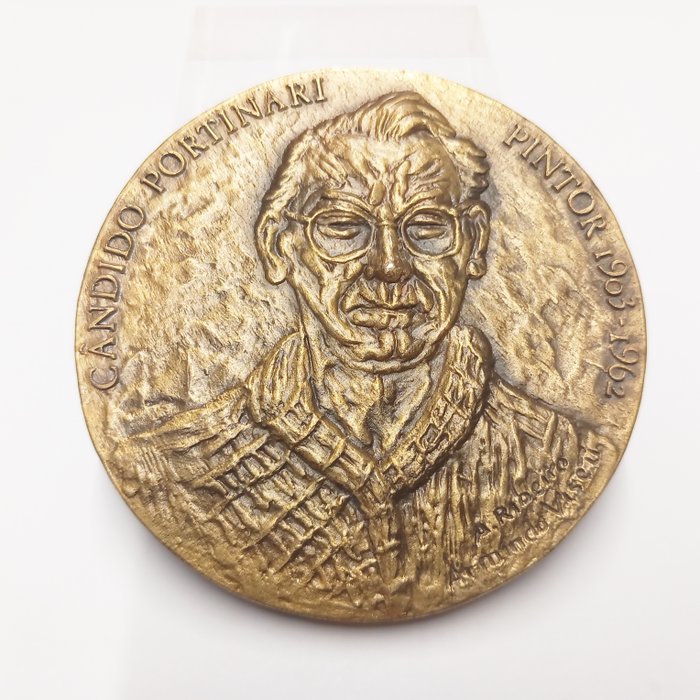 Brasilien grosse Bronzemedaille Candido Portinari (Maler) ca 1962