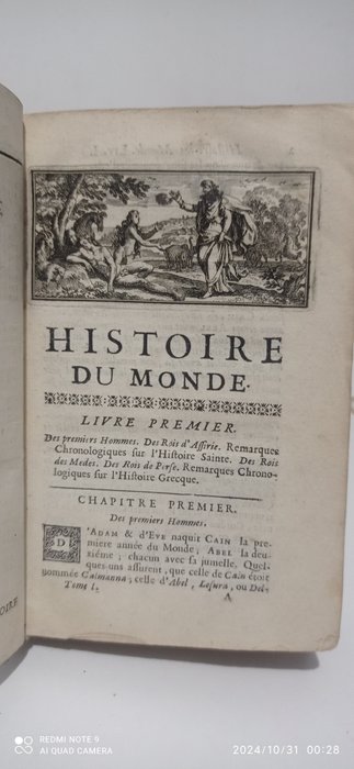 Chevreau - Histoire du monde : Des premiers hommes,  des rois d'Assyrie, des rois de Mèdes, et des rois - 1690