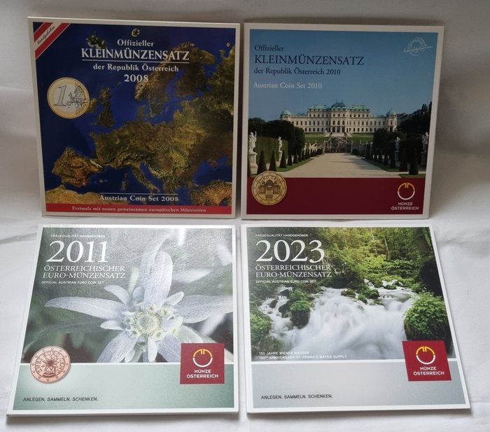 Østrig Year Set (FDC) 2008/2023 (4 stuks)  (Ingen mindstepris)