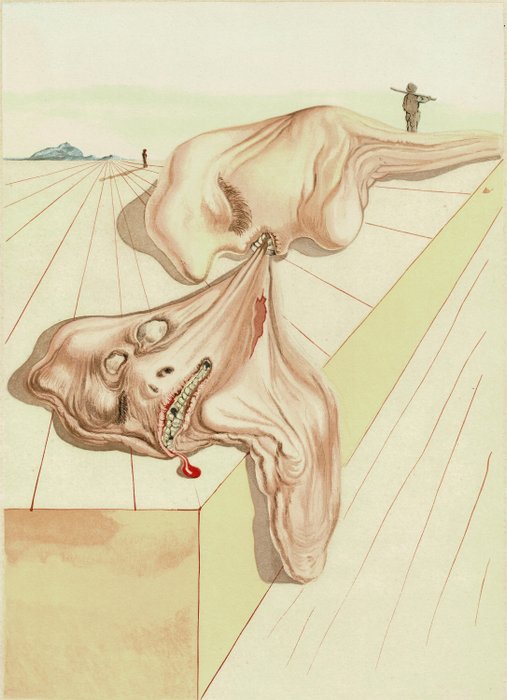 Salvador Dali (1904-1989) - Divina comedia de Dante - IL MORSO DI GIANNI SCHICCHI- Infierno Canto XXX