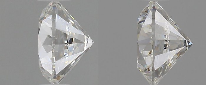 2 pcs Diamant  (Natur)  - 1.40 ct - Rund - E - VVS2 - Gemological Institute of America (GIA) - *Matchende par* *VG Ingen*