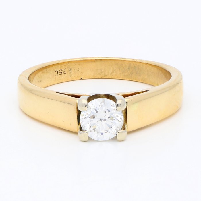 Ring - 18 kraat Gulguld -  0.44ct. tw. Diamant (Natur)