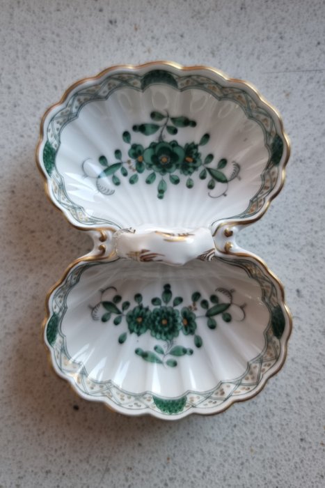 Meissen - Salt og peber beholder - Porcelæn - Indisk blomst