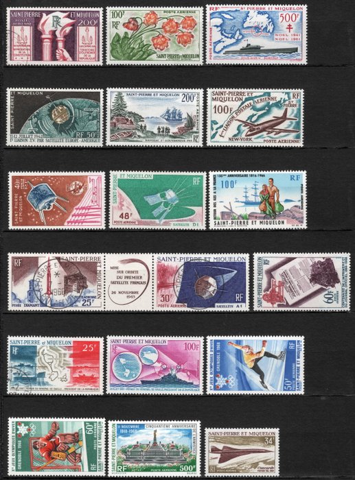 Saint-Pierre og Miquelon 1958/1976 - Saint Pierre og Miquelon næsten komplet samling 1958-76 vurdering > €2000