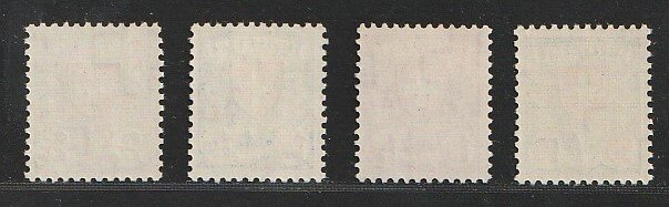 Schweiz 1924 - Våben serie - Michel 194/197, type z (geriffelter gummi)